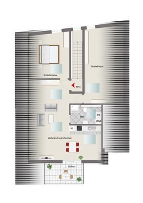Grundriss Dachgeschosswohnung