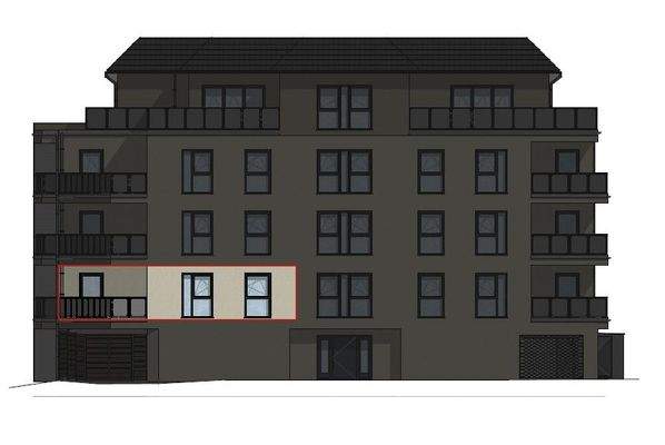 Bemaßter Grundriss Whg. 1