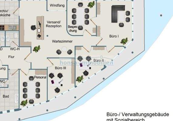 Grundriss Büro- und Verwaltungsgebäude