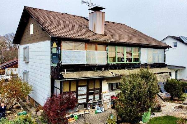 Ansicht Süd-West  Balkon und Terrasse