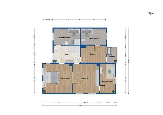Grundriss Obergeschoss