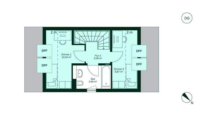 Dachgeschoss bietet zusätzlichen Platz für die gesamte Familie