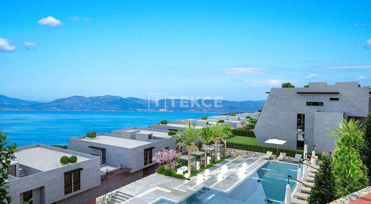 Flats in a Compound With Unblocked Sea Views in Kuşadası Turkey