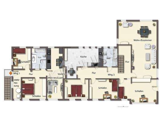 Grundriss Obergeschoss - Abweichungen vorbehalten -