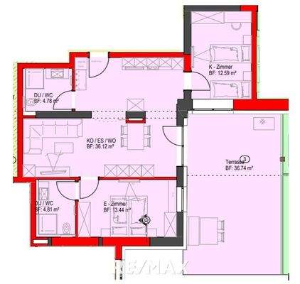 Pfunds - Grundriss - Top 3