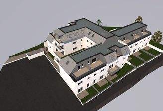 Baukörper Perspektive Nordwest