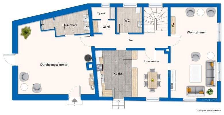 Grundriss vom Erdgeschoss