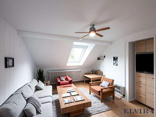 KI-erstellte Einrichtungsvorschalg Wohnimmer DG