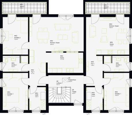 Obergeschoss Variante 3