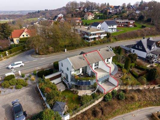 Drohnenaufnahme seitlich