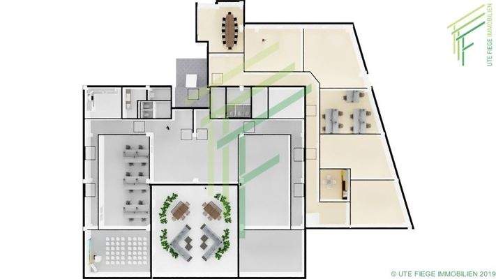 Mietbereich A.2.9 396.12 m² und A.2.8 318.47m² topdown-FWMF