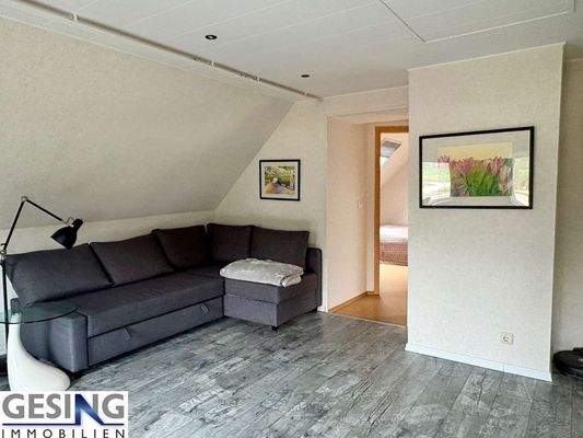 Wohnzimmer im Dachgeschoss