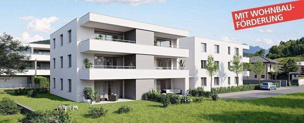 Ansicht von Westen, Wohnbauförderung