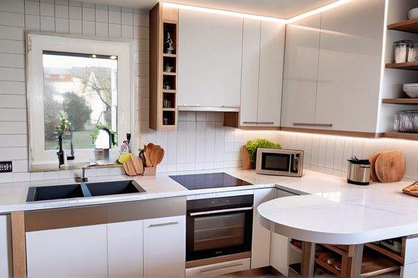 Inkl. Einbauküche m. Theke KI Bsp.