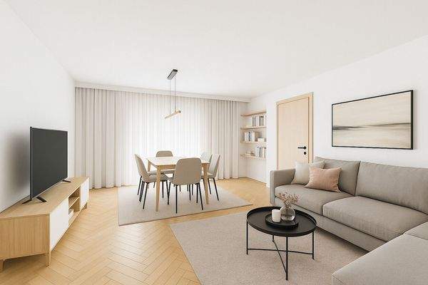 Wohnzimmer - Wohnbeispiel mit KI