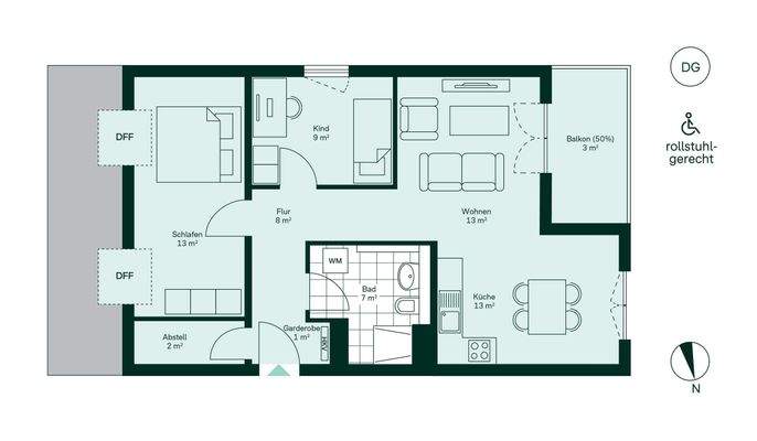 Grundriss der Eigentumswohnung