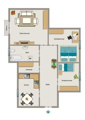 Grundriss beispielhaft