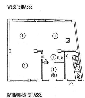 Grundriss Ladeneinheit Katharinenstraße