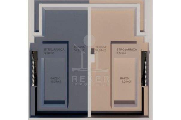 78,65 m² große Dachterrasse