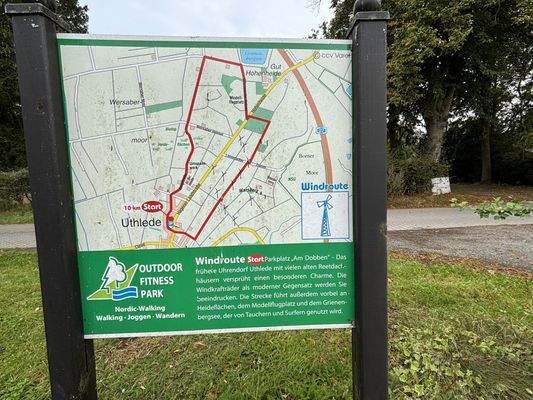 Lageplan/Karte für Outdoor-Fitnesspark 