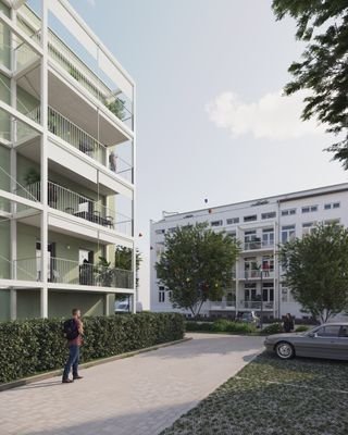 Blick Balkonseite