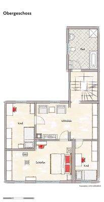 Grundriss Obergeschoss, beispielhaft