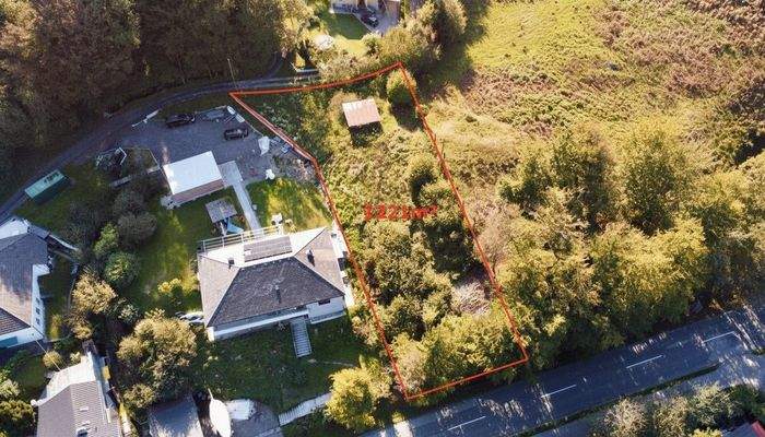 Luftbild vom markierten Grundstück