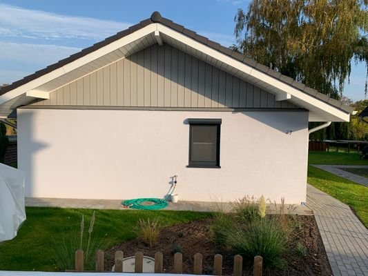 Außenansicht eines gebauten Bungalows (Vorschlag)