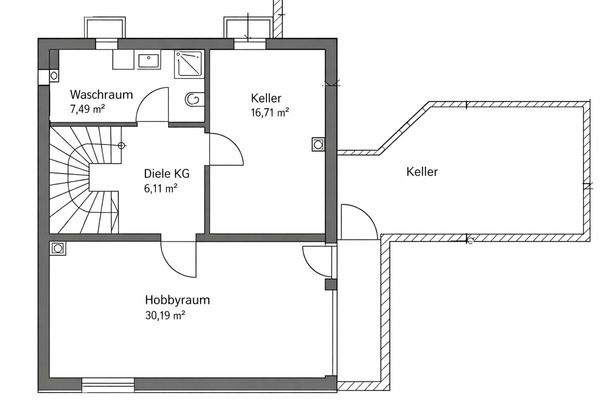 Grundrissplan Souterrain