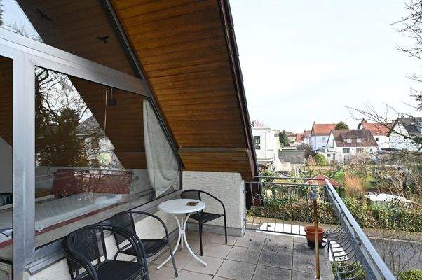 Balkon vorm Schlafzimmer mit