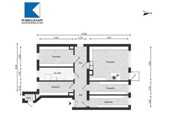 Grundriss 75 m² Erdgeschoss