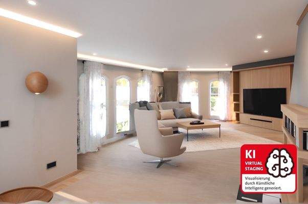 Großer Wohnbereich mit viel Licht