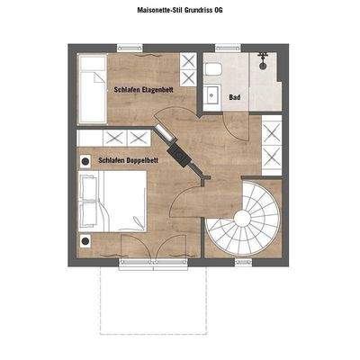 Typ 5_Leuchtturm Apartment_Grudriss Maisonette OG.