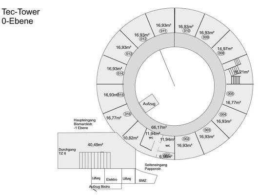 Grundriss TecTower Ebene 0 von 3
