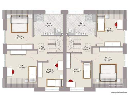 Grundriss Dachgeschoss 3.4