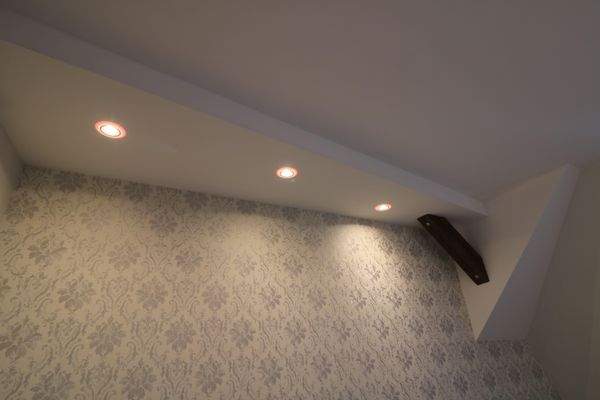 Spots Schlafzimmer, dimmbar, farbig