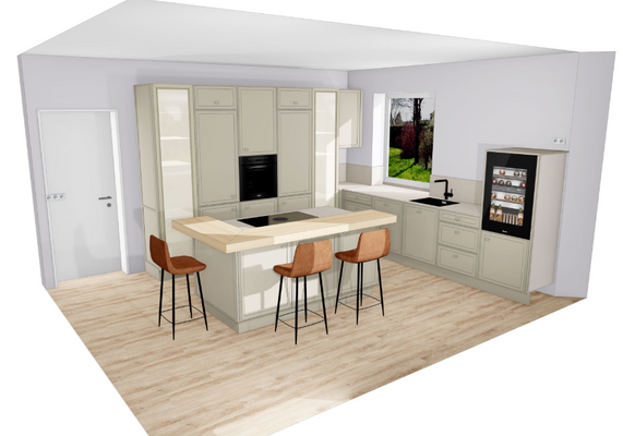 Visualisierungen einer möglichen Küche (eine Küche ist kein Bestandteil des Verkaufs)