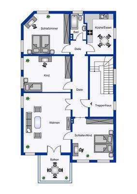 Grundriss Obergeschoss 