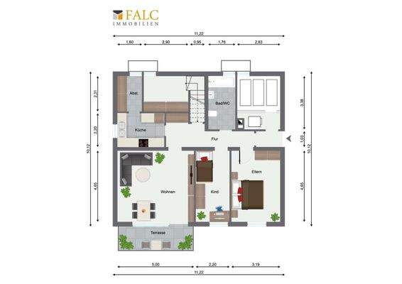 Grundriss Wohnung Erdgeschoss