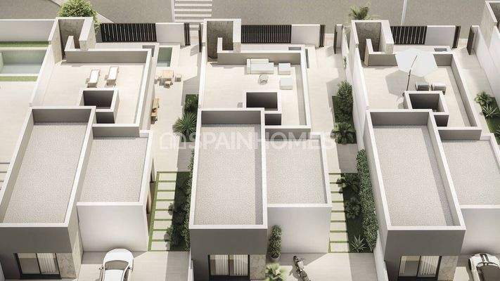 Contemporary Bungalows with Pool and Garden in San Juan Terreros