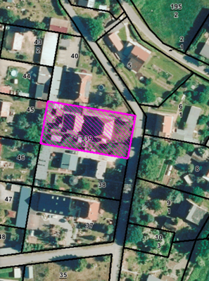 Luftbild der Lage des Grundstücks