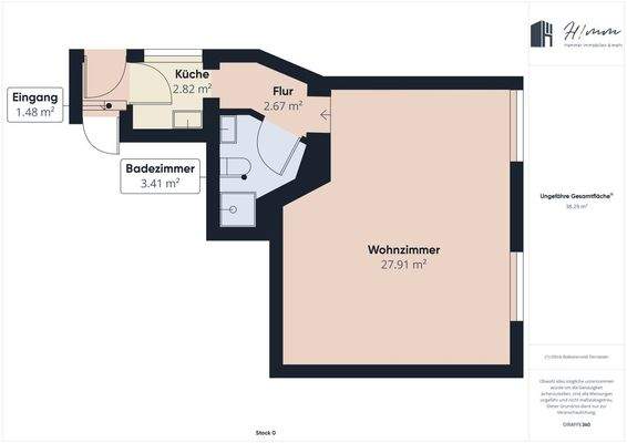Grundriss -Einliegerwohnung