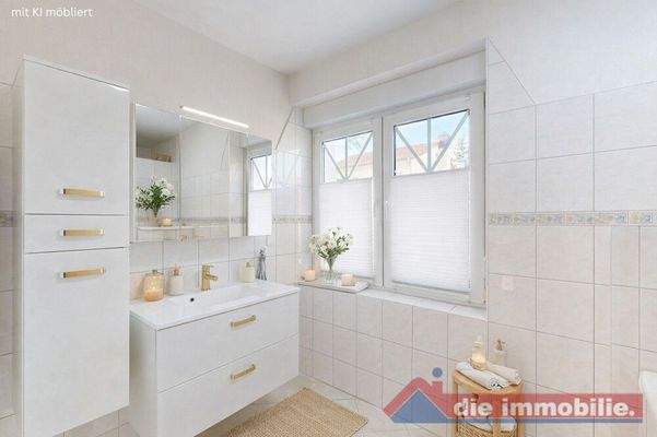 Bad im Erdgeschoss – virtuell möbliert