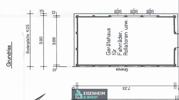 Grundriss Geräteschuppen