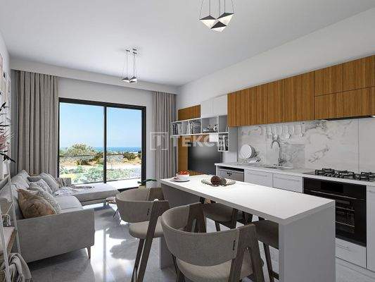Seaview Apartments Close to Golf Courses in Girne Karaağaç