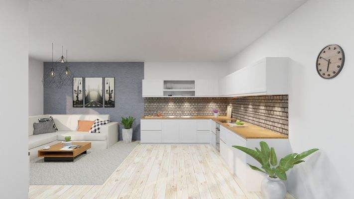 Visualisierung Wohnen/ Küche