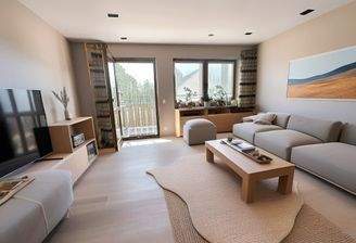 Wohnzimmer Einrichtungsbeispiel / KI generiert