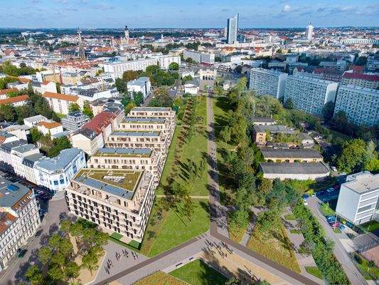 Vogelblick von Süden