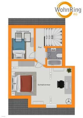 Grundriss - obere Etage
