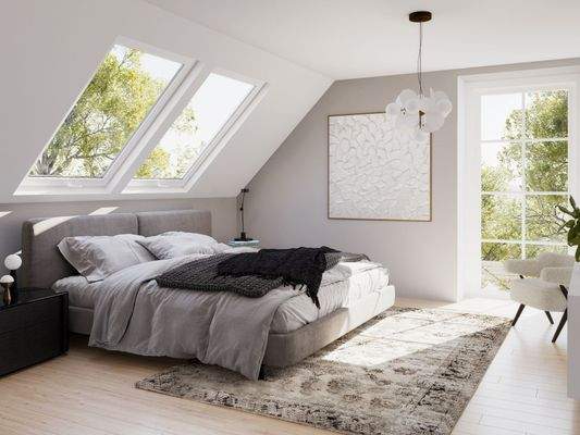 Visualisierung des Hauses innen: Schlafzimmer der Eltern